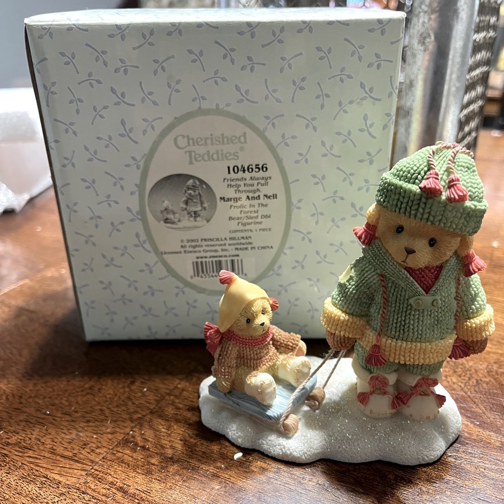 Cherished Teddies “Marge & Neil” $12 obo. NIB adorable for Christmas gift